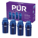 PUR Water Pitcher & Dispenser Replacement Filter 4Pack, Genuine PUR Water Filter, 2in1 Powerful and Faster Filtration, 8Month Value, Blue (PPF900Z4)