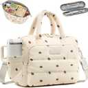 LOVEVOOK Insulated Lunch Bag Women,Puffer Lunch Cooler Box with Utensil Bag, Size: Large - 13L