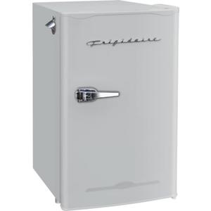 Frigidaire Retro Compact Fridge with Chiller, 3.2 cu ft Countertop Fridge with Built-In Bottle Opener, Compact Refrigerator for Office, Bedroom, Dorm Room or Cabin - 16.5"D x 19"W x 31"H (Moonbeam)