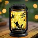 Cat Lover Gifts for Mom, Grandma, Women Mothers Day Birthday, Cat Solar Lanterns Butterfly Vintage Glass Hanging Mason Jar, Waterproof Fairy Garden Lights for Patio Yard Lawn Tree Decor