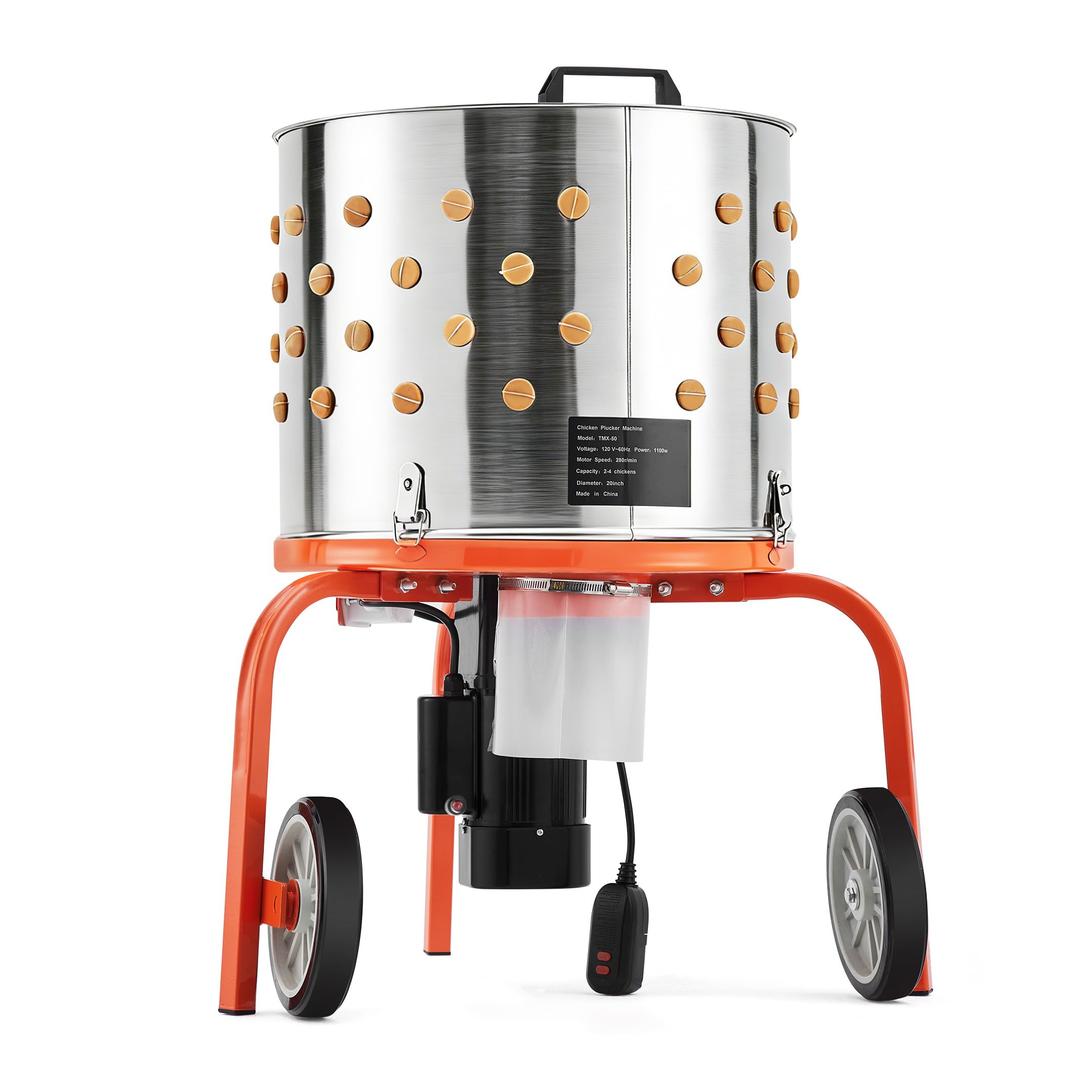 Chicken Plucker Machine, 20 inch Drum Stainless Steel Poultry Plucker
