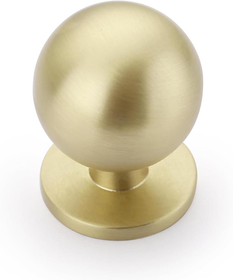 Asidrama 10 Pack Brushed Brass Kitchen Cabinet Knobs, Cabinet Knobs Kitchen Cabinet Hardware for Cupboard Drawer Knobs Dresser Knobs