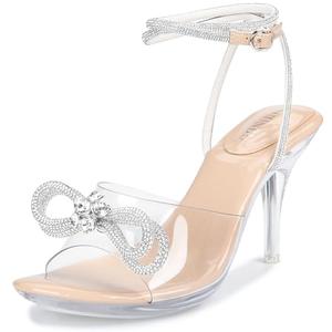 NBUUNBU Clear Heels With Rhinestone Bow Strappy Sandals For Women Ankle Strap Butterfly Transparent Platform High Heel Sexy Slingback Kitten Stiletto Comfortable Wedding Shoes Pump Mules, Size 7 NBUUNBU Clear Heels With Rhinestone Bow Strappy Sandals For Women Ankle Strap Butterfly Transparent Platform High Heel Sexy Slingback Kitten Stiletto Comfortable Wedding Shoes Pump Mules, Size 7