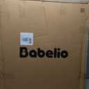 Babelio Baby Gate for Stairs, Kitchen & Doorways, 26-43" W 28" H No Bottom Bar| Easy Installation| One-Handed Operation| Auto-Close| Hardware Mount (Drill Needed) Safety Dog/Pet Gate Indoor (White)
