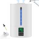 6L Humidifiers for Bedroom Large Room Home, Cool and Warm Humidifier for Baby and Plants Mist Top Fill Desk Humidifiers Essential Oil Diffuser, Quiet with Adjustable Mist,360Nozzle-White