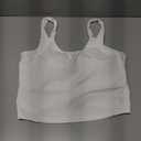 Foucome Womens Nursing Bras for Breastfeeding Maternity Tank Tops Crop Top with Built in Bra Longline Workout Sports Bra (White, M)