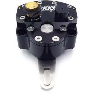 Motorcycle Front Steering Damper Stabilizer Fit For CRF YZF EXC RMZ KLX Most Motorcycle Enduro Pit Dirt Bike Universal Front Motorcycle Safety Control Adjustable Moto Accessories (Black)