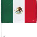 Copa America 2024 Mexico Car Flag 2 PCS Pack Bandera para Carros De Mexican Decor for Window Clip Sports Fan Gifts World Cup Football Poster Pole Mount League Patriotic Decorations Made in USA