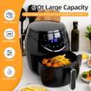 Air Fryer 6.5 QT Extra Hot Air Fryer for Crispy Cooking Bake Roast Nonstick High Gloss Black Finish Perfect for Healthy Meals Kitchen Appliance, xl