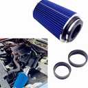 3 3.5 4In Inlet Air Filter Cone, 76mm 89mm 101mm High Performance Cold Air Intake Filter, Height 9In (230mm) Blue