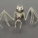 Halloween Decorations Outdoor Solar Garden Lights,2PCS of Set 3D Scary Bat Realistic Skeleton Outside Decor,Solar Creepy Bats Path Lights for Grave/Yard/House/Halloween Party Gifts Decor Purple