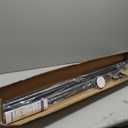 Long Tension Rod 41-165inch Heavy Duty Tension Curtain Rods No Drilling Adjustable Outdoor Curtain Rod for Windows, Shower, Patio, Doorway, Extra Long Spring Rods Diameter 1.26inch Black