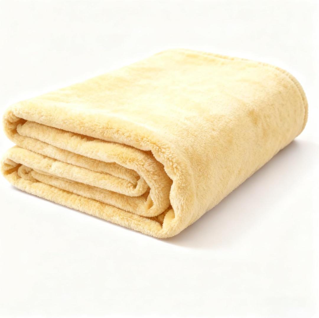 SNZ Ultra-Soft Double-Layer Flannel Blanket, 40x60 Inches Large Lightweight Blankets for Bed Couch, Cozy Machine Washable Blanket for Dorm Camping Office, All Season Gift Idea (Beige)