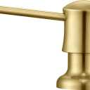 Brushed Gold Sink Soap Dispenser for Kitchen Sink (Gold Brushed),Dish & Hand Liquid Soap DispenserBuilt-in & Refill from Top Type (with Bottle)