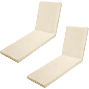 Outdoor Chaise Lounge Cushions for Patio, 72"x22"x3" Lounge Chair Cushions Set of 2, Waterproof Replacement Seat Cushions for Outdoor Furniture