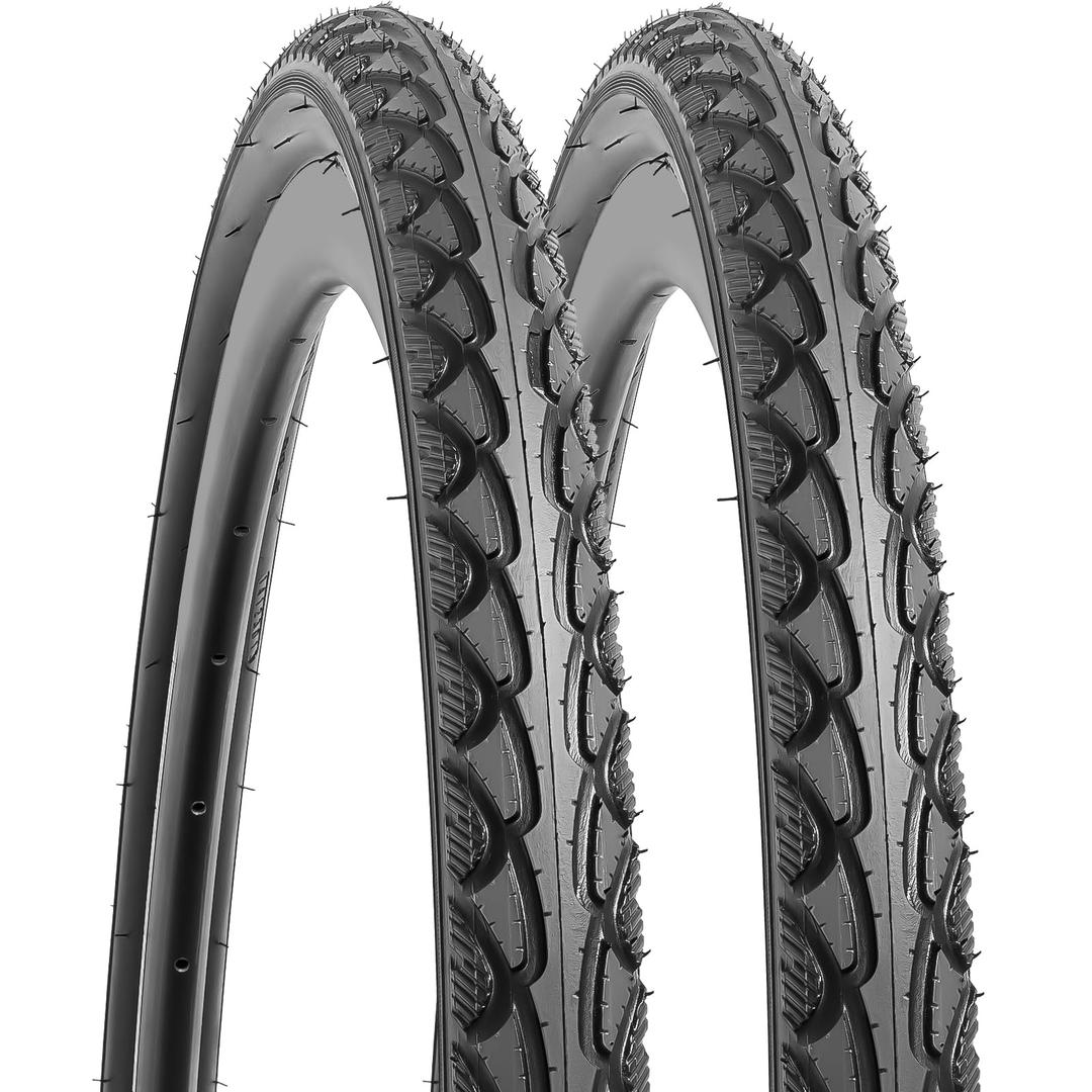 Two Black 22 x 1.72 Bicycle Tires 40-65 PSI ISO 47-456