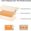 Electric Warming Tray-Kitchen Gadgets Portable Food Warmer,Foldable Roll Up Silicone Food Warming Mat with 3 Temperature Settings,Versatile Food Warmers for Parties Buffet (Beige-2Pack)