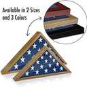 Americanflat Large Flag Display Case - Fits Folded 5x9.5' Burial Flags - Silhouette Collection - Display Box for Wall or Tabletop - Barn Wood