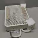 DTK 2 Tier Rolling Cart, Small Metal Utility Cart with Lockable Wheels, Foldable Craft Cart, 2 Shelf Folding Storage Trolley for Living Room, Kitchen, Bathroom, Bedroom and Office, White