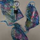 Bottle Stoppers Stainless Steel Stoppers with Decorative Art Glass, and Beverage Bottle Corks for Gifts, Bar, Wedding, Holiday Party (Blue)