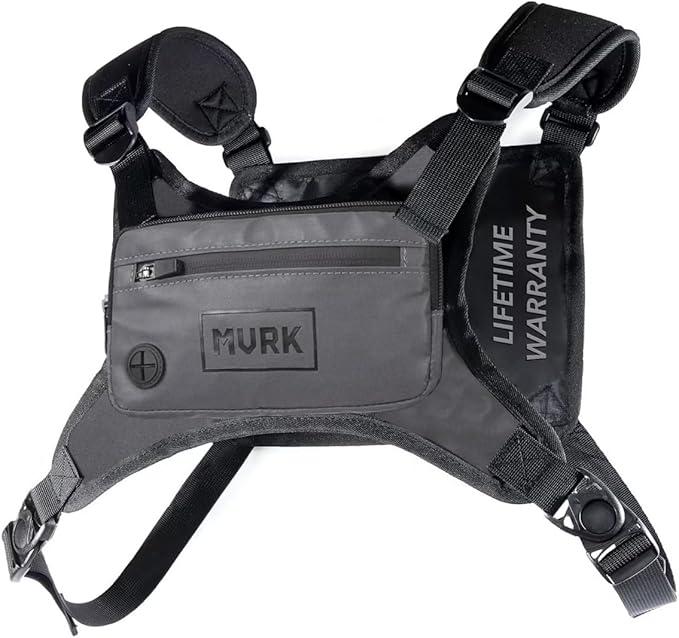 MVRK Water Resistant Running Vest Chest Pack, Phone Holder for Running, Lightweight Training Pack with Reflective Detail