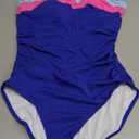 Aidonger Women's Ribbed One Piece Swimsuits Color Block Tummy Control Bathing Suit Slimming 1 Piece Swimwear, M