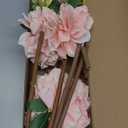 6pcs Dahlia Artificial Flowers Deep Pink Large Fake Dahlia Faux Silk Flowers with Long Stem for Wedding Bouquets Party Baby Shower Floral Arrangements Home Tables Decoration (Deep Pink) (Vase Not Included)