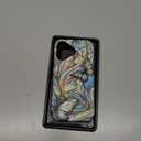 for iPhone 17 Case - Wireless Charging Compatible - Dual-Layer Hard Shell + Silicone Cover - Shockproof Protective Phone Case with Stylish Designs for Women - Butterflies Blue Gold