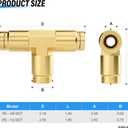 TAILONZ PNEUMATIC 5PCS 3/8 Inch Tube OD DOT Tee Out Pipe Air Fittings PE-3/8,Push to Connect Fittings Air Brake Pipe Fittings for Cars、Trucks、Air Brake Systems、Etc.