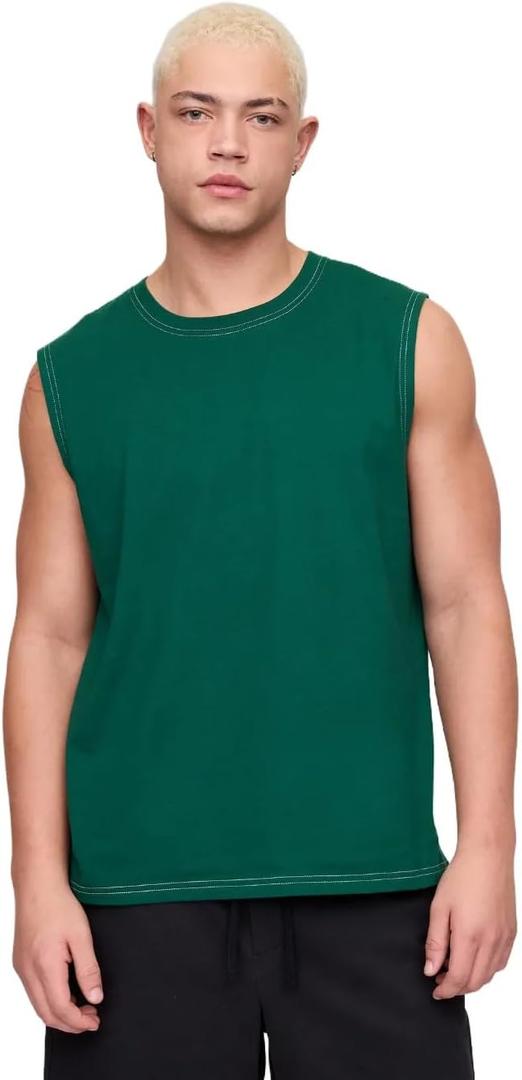 Gap Men's Everyday Soft Tank (Green, S)