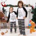 ANGELGGH Family Pajamas Matching Sets, Cute Christmas Printed 2 Piece Sleepwear, Holiday PJs Jammies for Couples/Women/Men (Large, Stripe Light String)