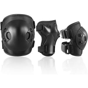 JBM Kids and Youth Knee Pads Elbow Pads Wrist Guards Child Protective Gear Set for Roller Skating, Skateboarding, BMX Biking, Cycling, Inline Skating, Scooter Riding Sports (Small, Black)