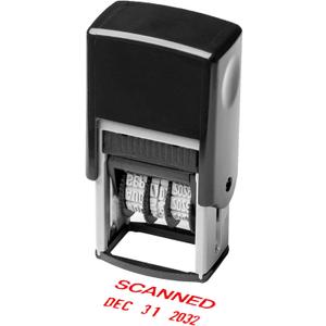 Self Inking Rubber Stamp, Phrase with Date Stamp, Refillable Office Supply Business Stamps (Scanned)