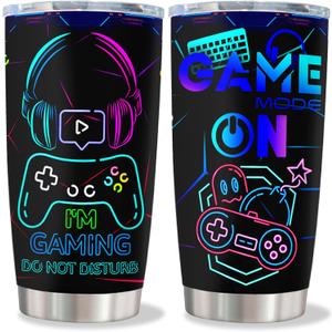 Gamer Gifts for Men, Easter Gifts for Gamers Kids, Gaming Stuff Mugs, Cool Christmas Birthday Gift for Him Men Teenage Teen Boys Boyfriend Husband, Video Games Stainless Steel Tumbler 20oz
