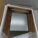 YOSHOOT Rustic Wooden Framed Wall Mirror, Natural Wood Bathroom Vanity Mirror for Farmhouse Decor, Vertical or Horizontal Hanging (26" x 18", Brown)