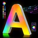 2 x OJQ Light Up Letters Led Lights- Marquee Letters for Boy Girl Gift Room Decor Wall Lights - Music Sync Color Change Colorful, Birthday Gifts for Girl, Teen Girls Gifts Home Wall Decor