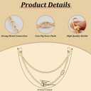 RAPUDA 2Pcs Pig Nose Purse Chain,Bag Chains Purse Charms for Handbags,Metal Purse Strap Extender Replacement for Handbags Crossbody Shoulder Bag,Bag Accessories Charms(10.63" Gold)