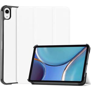 Tablet Cover for Apple iPad mini 6th 7th 8.3"(2021 2024 Release),Folio Stand Lightweight Leather Case for Apple iPad mini 6 7 Gen A2567 A2568 A2569 A2993 A2995 A2996 (Hard-White)