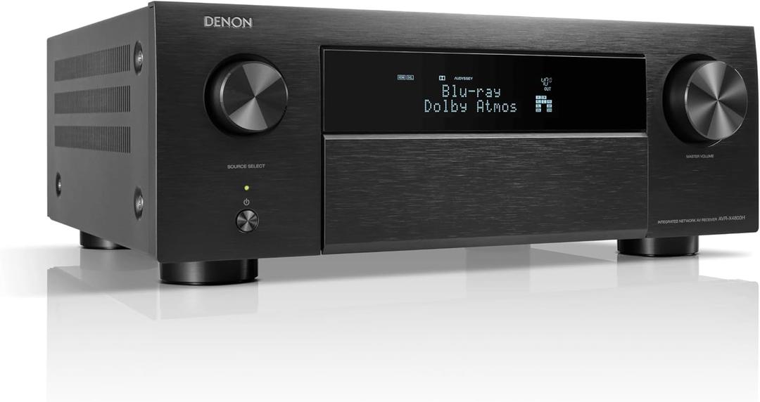 Denon AVR-X4800H 9.4 Ch Home Theater AV Receiver, 8K UHD, 125W x 9
Dolby Atmos DTS:X, Pro IMAX Enhanced, Auro-3D, HEOS Wireless Multi-Room Music, VRR ALLM Gaming, HDR10+ Dolby Vision, eARC