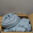 CozyLux Full Size Comforter Set Light Blue, 3 Pieces Solid Breathable Quilted Style Bedding Sets, Luxury Soft Bed Set with Down Alternative Comforter for All Season (1 Comforter & 2 Pillowcases)