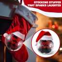 2 x Santa Fluff Ornament, Hilarious White Elephant Gifts, 3.15" Unique Christmas Ornaments for 2025 Xmas Tree Decor, Ugly Stocking Stuffer Ideas Gag Gift (1 Pack)