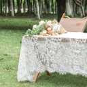 Rectangle Lace Tablecloth 60x120 Inch Black Vintage Runner Eyelash Fabric for Kitchen Dining Picnic Table Wedding Decor for Home Decoration Tea Party Decor-4