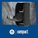 Georgia-Pacific Compact 2-Roll Vertical Coreless High-Capacity Toilet Paper Dispenser by GP PRO (Georgia-Pacific), Black, 56790A, 1 Dispenser