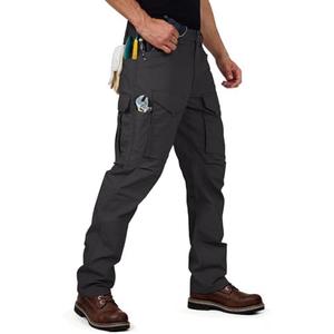 FREE SOLDIER Men's Cargo Pants,Tactical Pants for Men Stretch,Durable Ripstop EDC Work Pants for Hiking L