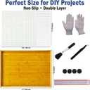 17" x 12"Stained Glass Cutting Mat, Double-Layer Non-Slip Glass Cutting Mat for Mosaic & Craft Work Surface