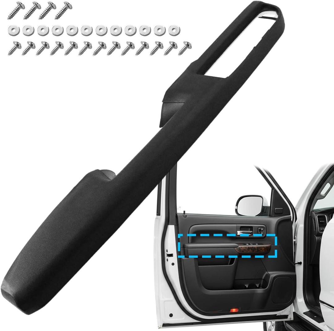 PACEWALKER 80994 Front Driver Left Side Armrest Repair for 2010-2014 Chevy Avalanche Silverado Suburban & GMC Sierra Yukon 27In Front Left Side Door Arm Rest with Door Release Handle (Black)