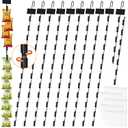 9 Pack Hanging Display Strips 32 Inch, Upgraded Tool-Free Twist-Lock Design