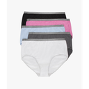 Hanes Women's Cotton Brief Value Pack, 10-Pack, Assorted Brief Underwear (Colors May Vary). Size 10/3XL
