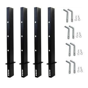 Heavy Duty 4 Pack 30" Adjustable C Channel Pipe Stakes for Flatbed Trailer Hauler,Gooseneck Trailer Accessories, Trailer Stake Side Rail