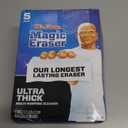 Mr. Clean Magic Eraser Sponge, All Purpose Cleaner, Long Lasting Cleaning Scrubber, Wall Cleaner, Sneaker Cleaner, Oven Cleaner, Kitchen, Bathroom, Shower Cleaning Supplies, Ultra Thick, 5ct